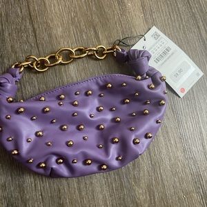 Zara Purple Spike Bag